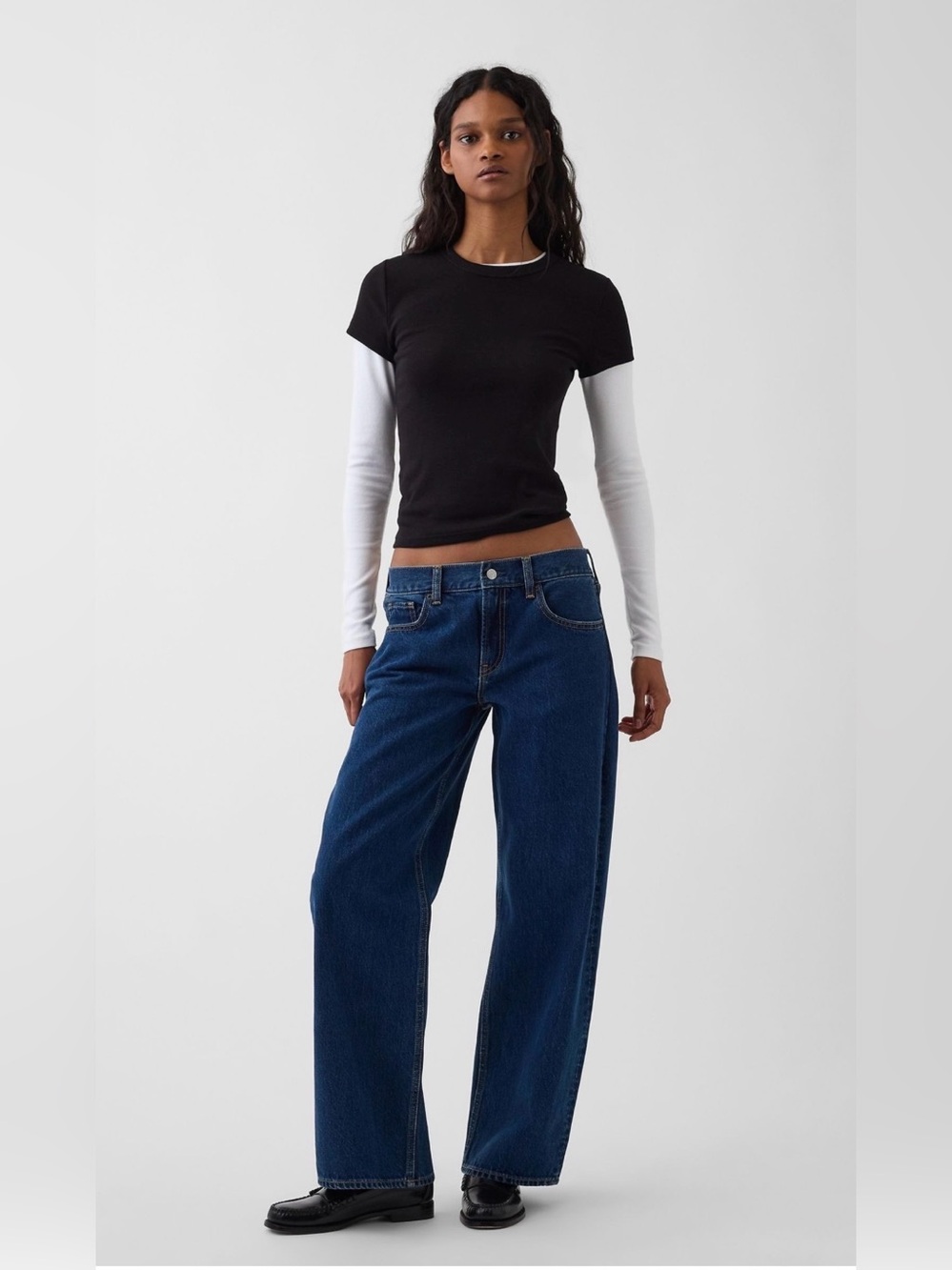 Hailey Bieber x Gap, 90s LOOSE LOW RISE, medium wash